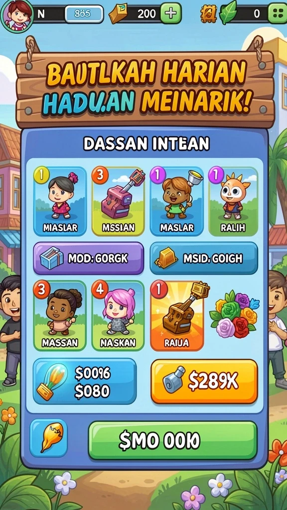 Beragam pilihan permainan yang siap dimainkan setiap saat.