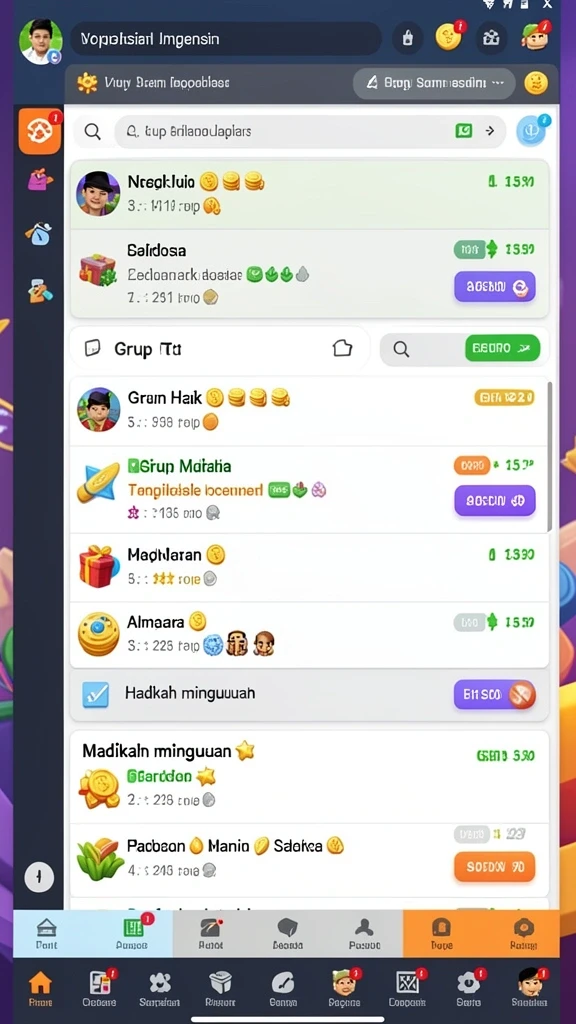 Bergabung dengan teman untuk bermain bersama secara online.