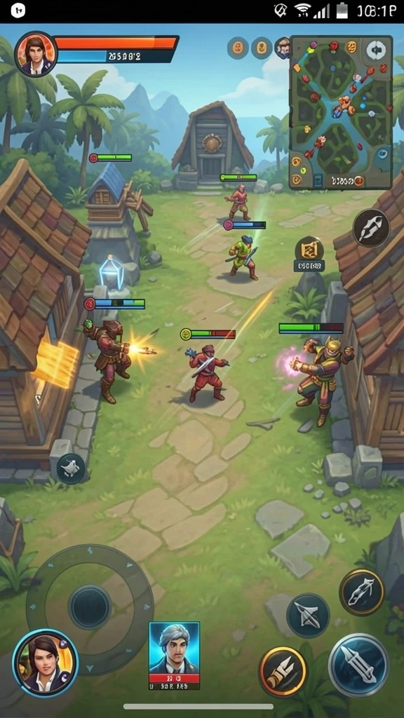 Screenshot yang menunjukkan karakter utama dalam aksi.
