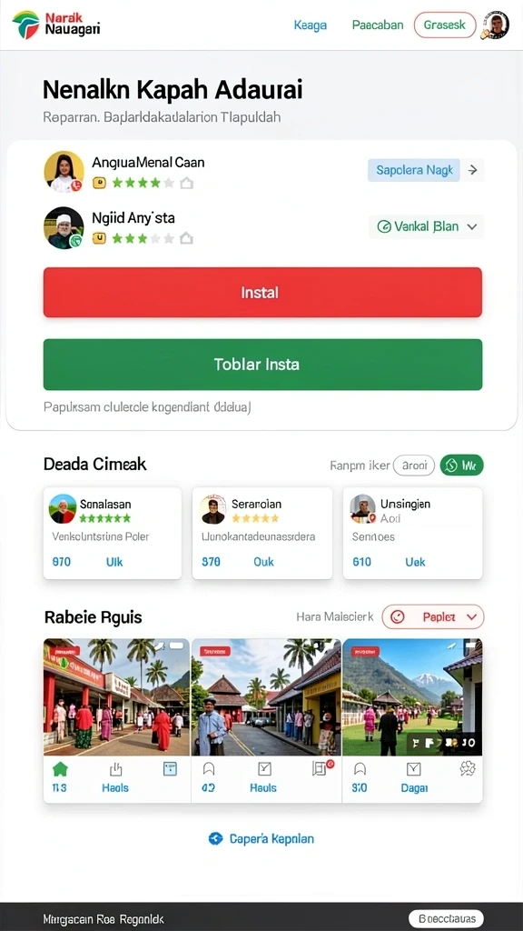 Tampilan antarmuka aplikasi yang menarik.