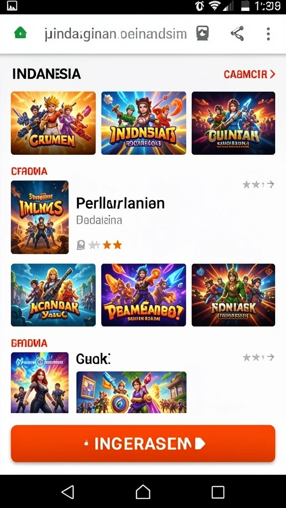 Tampilan awal yang menarik dan penuh warna.