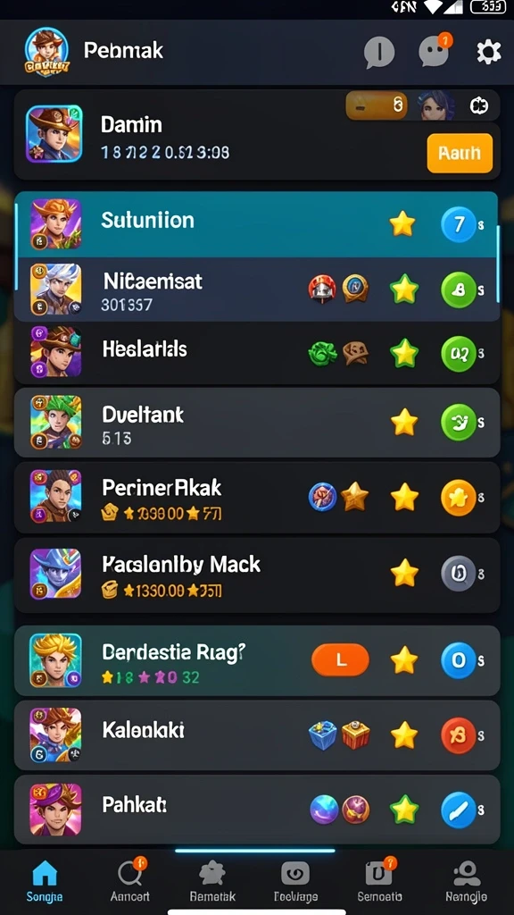 Tantangan baru di setiap level game.
