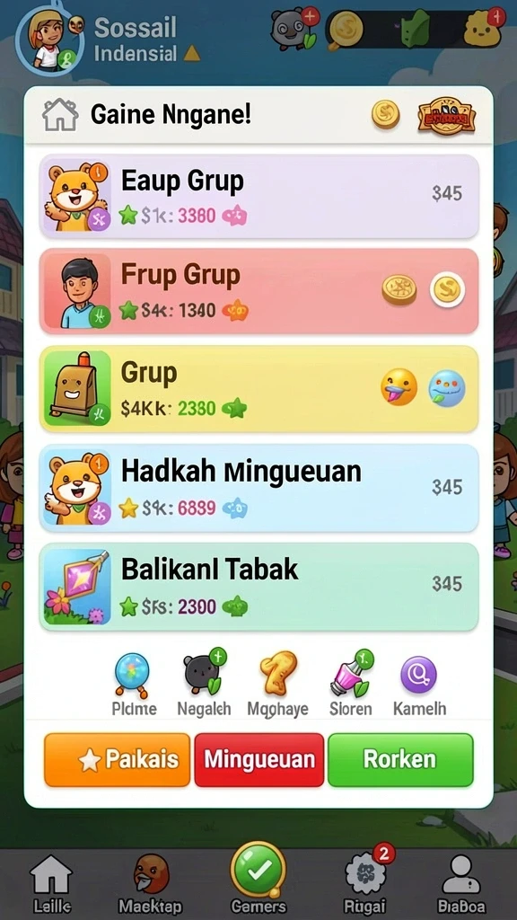 Tangkapan layar menampilkan antarmuka utama permainan MINISLOT.