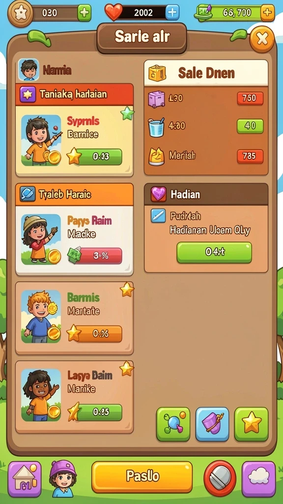 Pemain bersaing di leaderboard global dalam permainan.