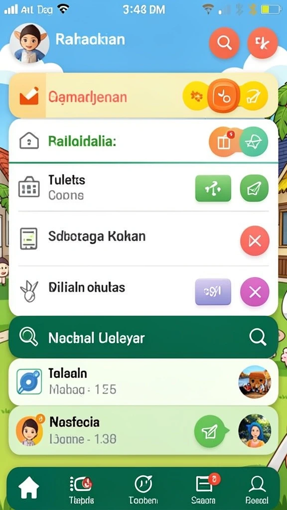 Lingkungan permainan yang detil dan hidup.